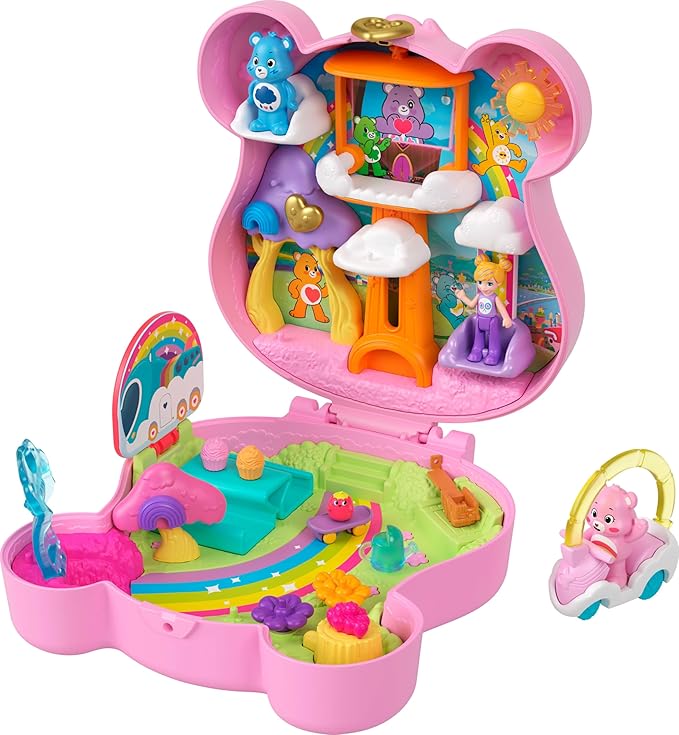 🌈 Polly Pocket x Care Bears – Care-a-Lot Compact Playset