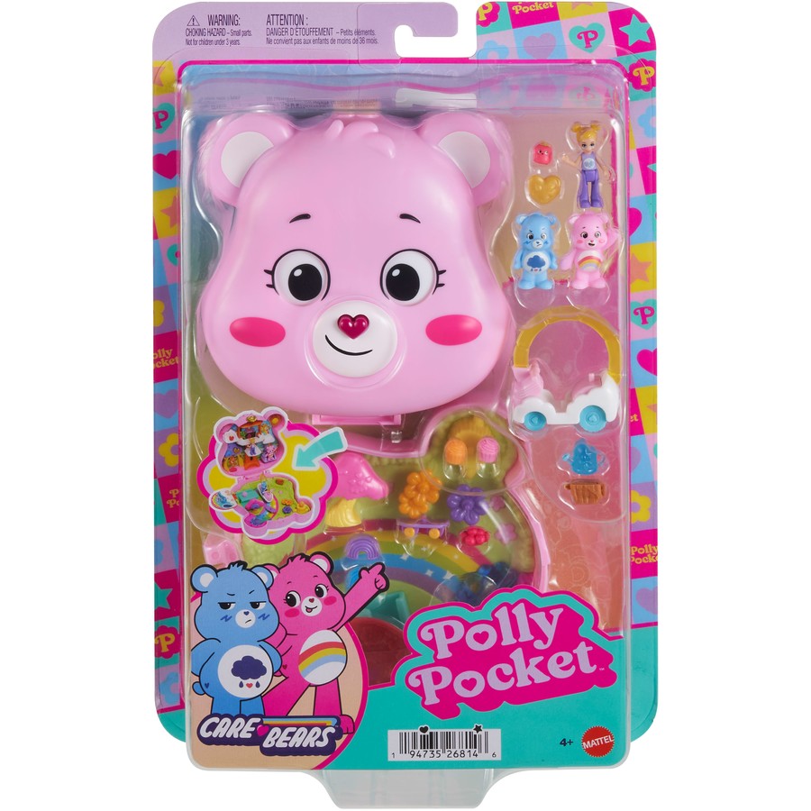 🌈 Polly Pocket x Care Bears – Care-a-Lot Compact Playset